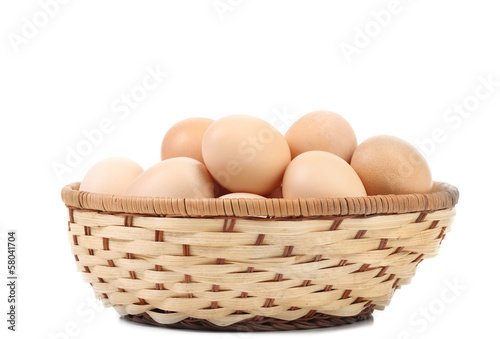 Wallpaper Mural Eggs in the wicker basket Torontodigital.ca