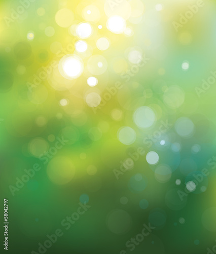 Vector green lights  background.
