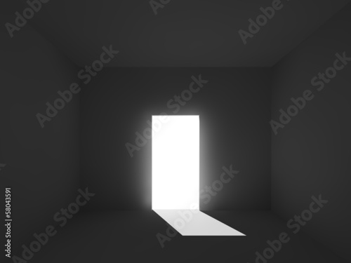 llight and shadow in the room , 3d interior