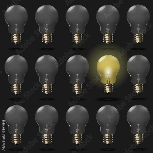 Light Bulb Idea concept