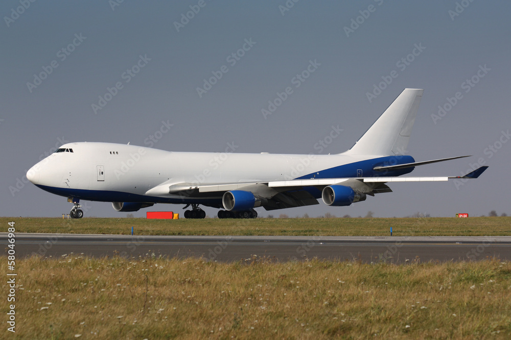 Cargo plane after landing Cargo plane after landing