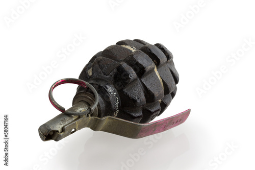 grenade on a white background photo