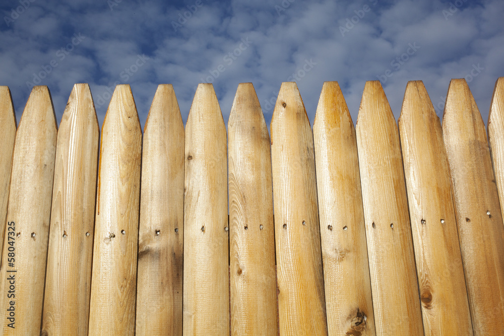 Fototapeta premium A wooden picket fence
