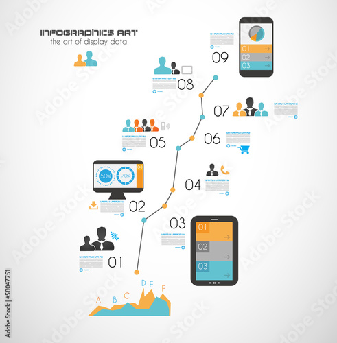 Timeline to display your data with Infographic elements