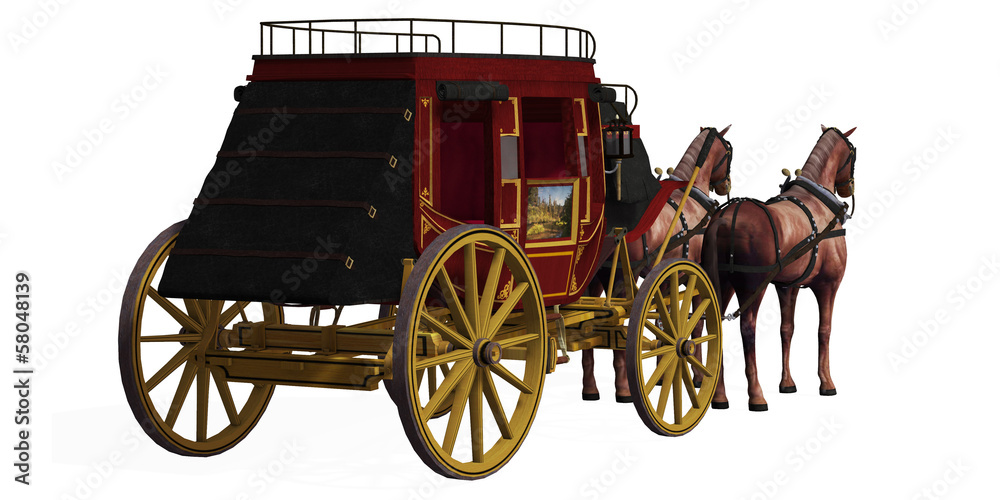 Fototapeta premium Stagecoach with Horses