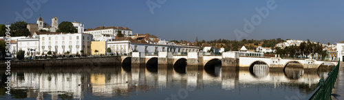Roman bridge in Tavira, Algarve, Portugal.