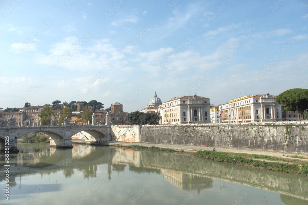 River Tiber view from Castel Sant Angelo Rome