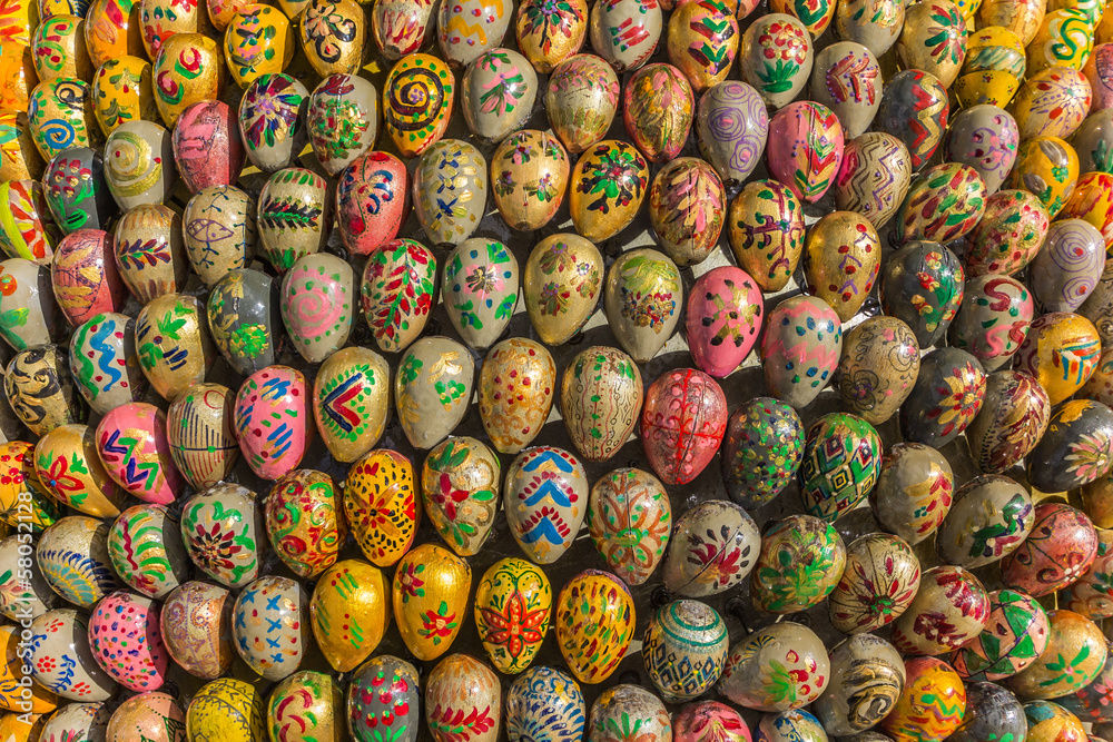Easter eggs in many different designs