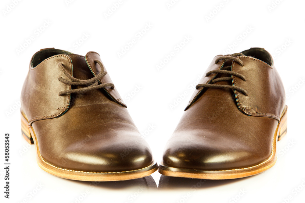  Classic man's shoes isolated on white background