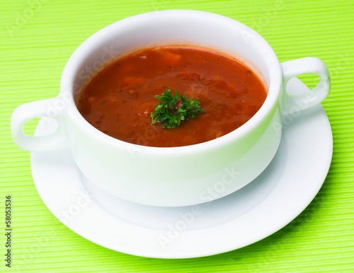 tomato soup with background