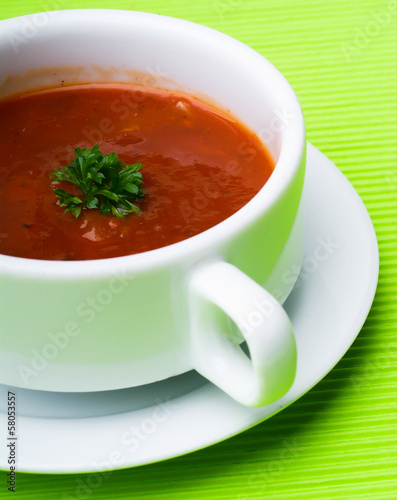 tomato soup with background