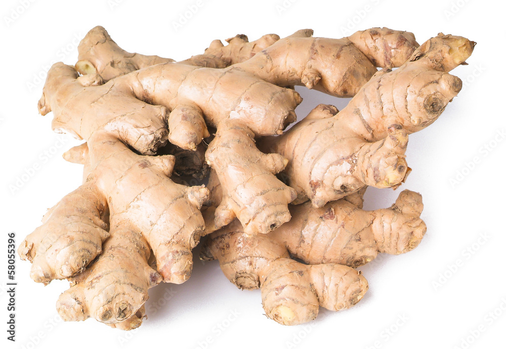 Ginger root on the background Ginger root on the background