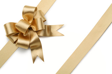 Gold ribbon with bow
