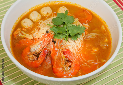 Prawn noodle - Malaysian food spicy noodles