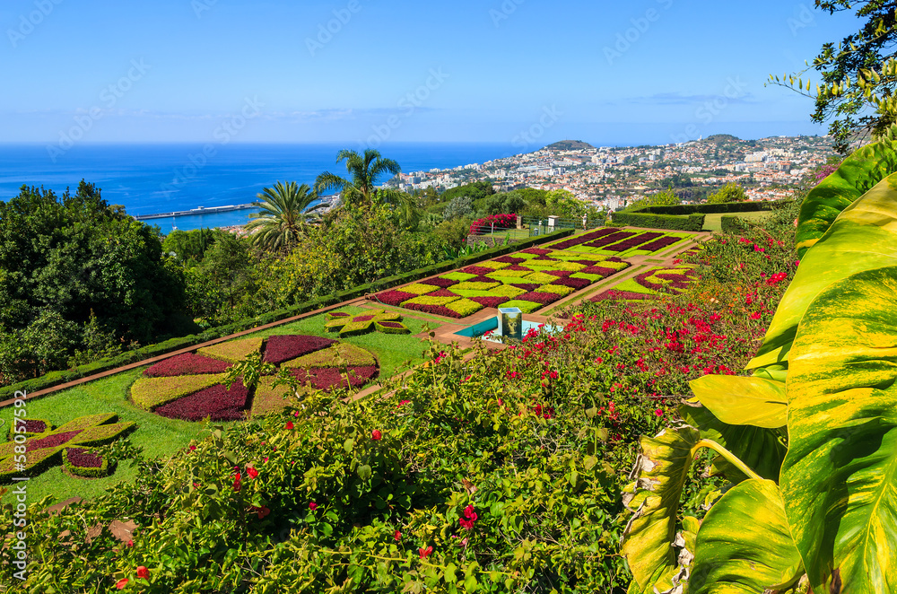 Tropical Botanical Gardens in Funchal town, Madeira island