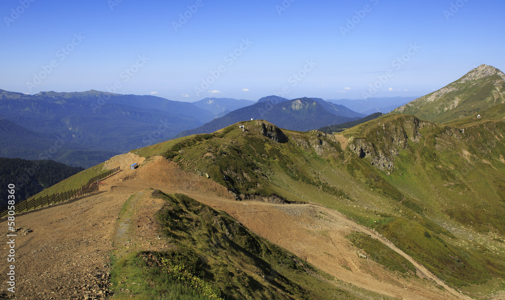 Third peak Aigbi in the Caucasus Mountains. Krasnaya Polyana. Third peak Aigbi in the Caucasus Mountains. Krasnaya Polyana.