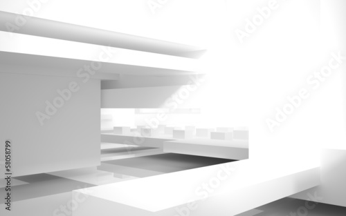 Abstract Architecture. abstract white building on a white backgr