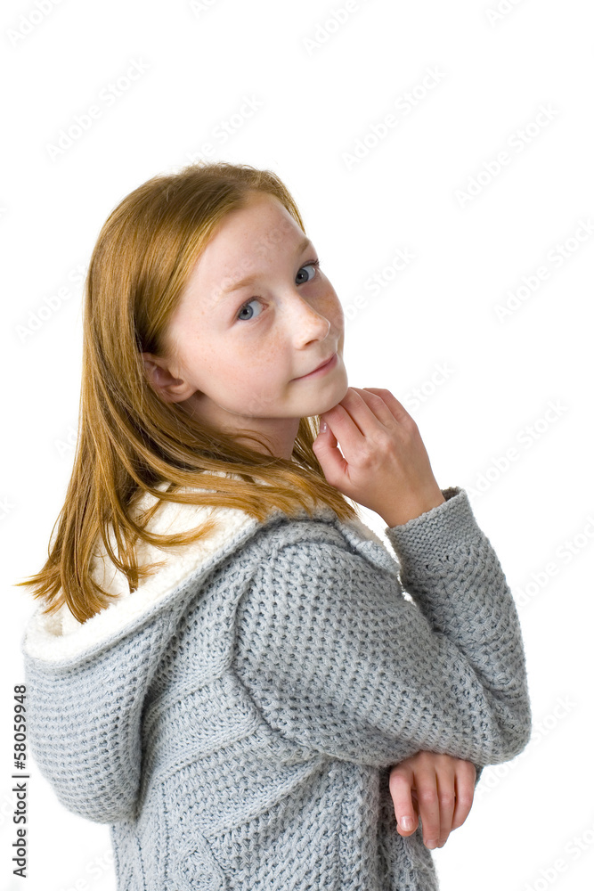 Studio portrait of eleven-year-old attractive girl Studio portrait of eleven-year-old attractive girl