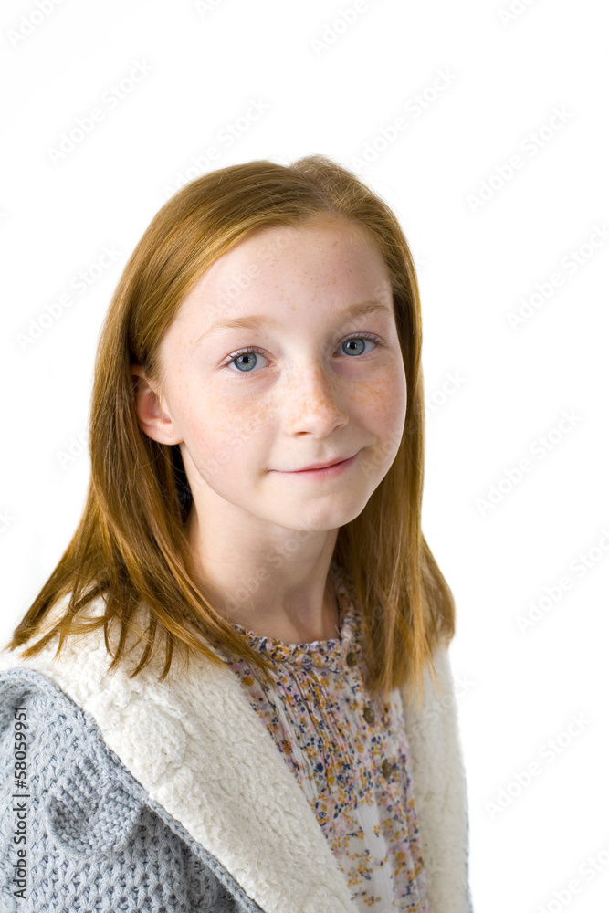 Studio portrait of eleven-year-old attractive girl Studio portrait of eleven-year-old attractive girl