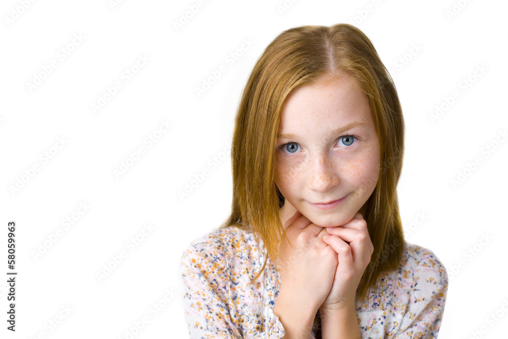 Studio portrait of eleven-year-old attractive girl Studio portrait of eleven-year-old attractive girl