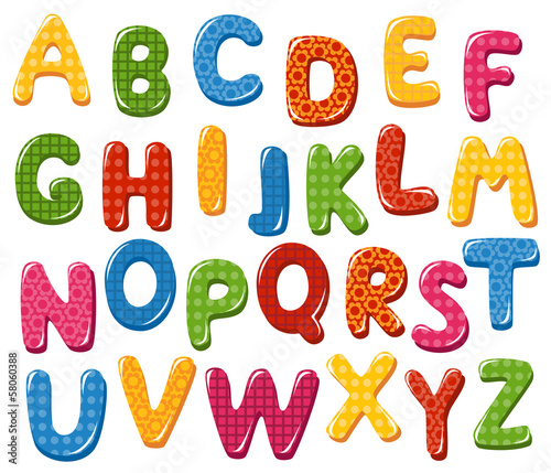 Colorful alphabet letters
