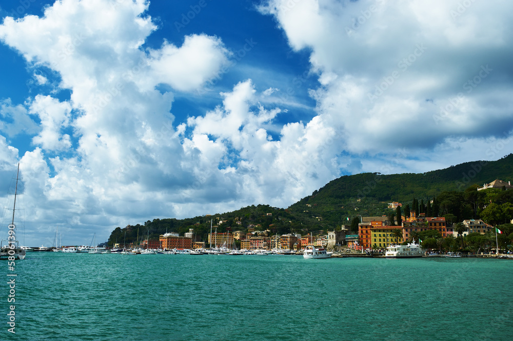 Ligurian coast in Italy