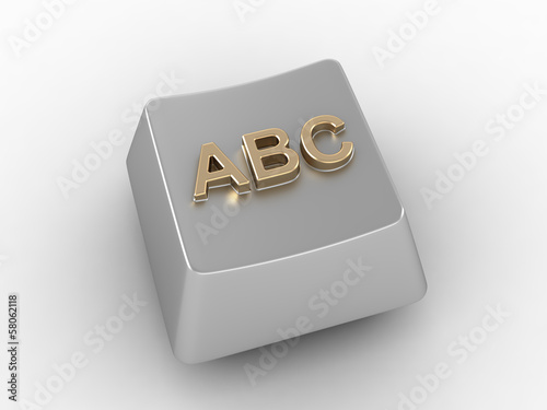 A, B, C white metal compute...