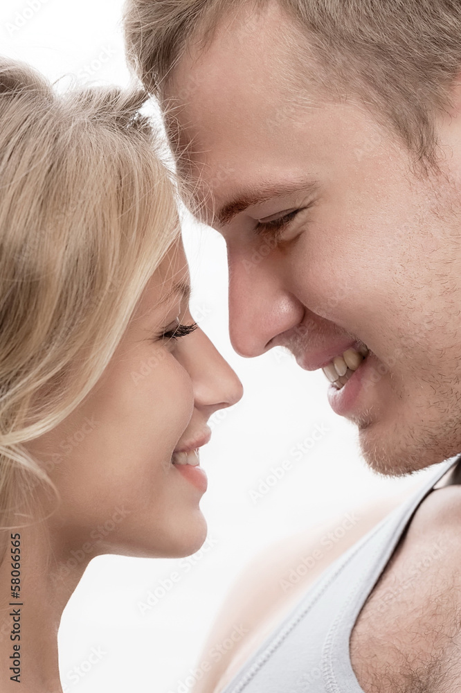 Portrait of a young couple in love Portrait of a young couple in love