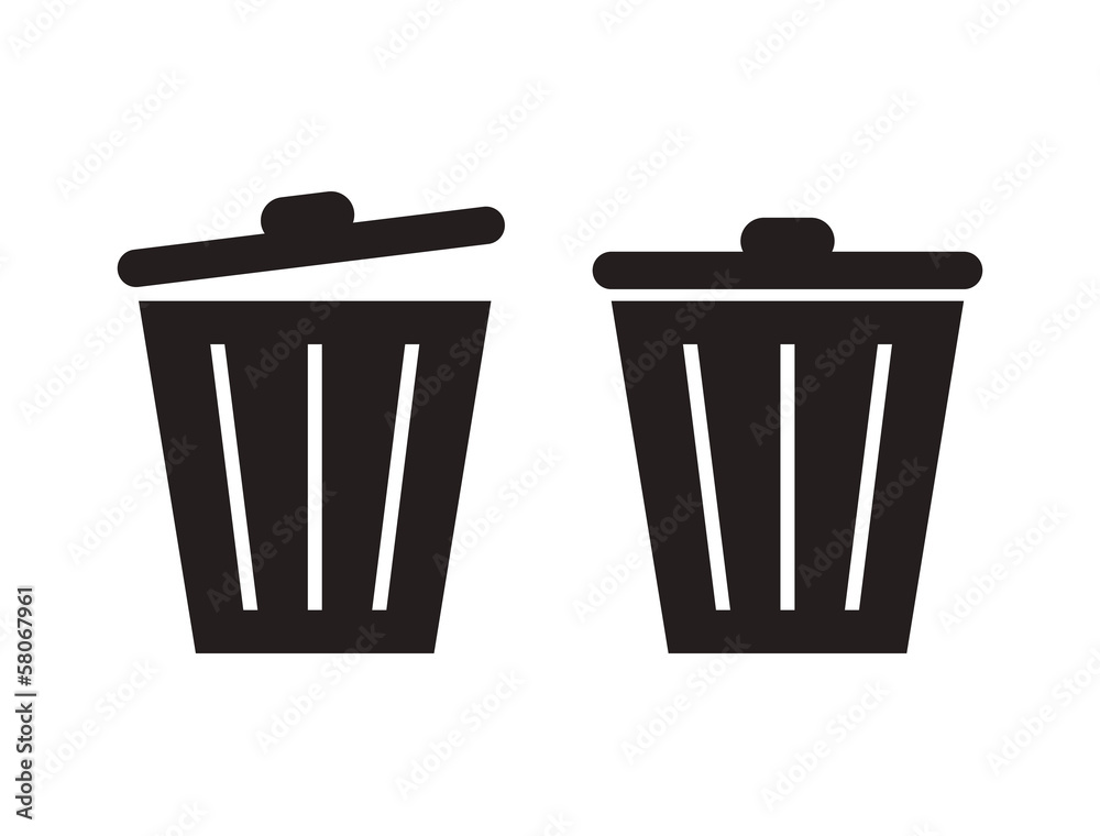 Trashcan silhouette Trashcan silhouette