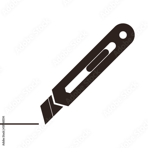 Utility knife sign photo