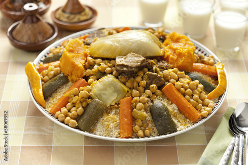 Moroccan couscous dish