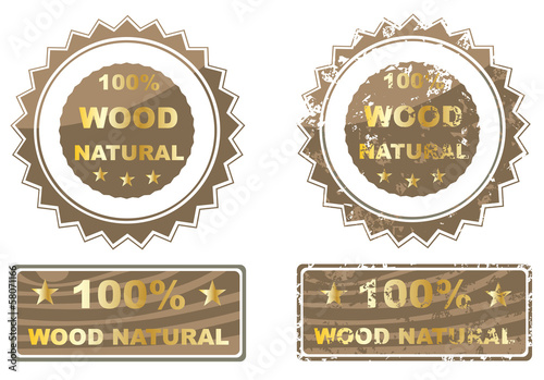 Hundred percent wood natural