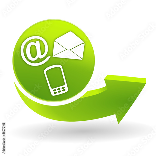 contact sur symbole vert
