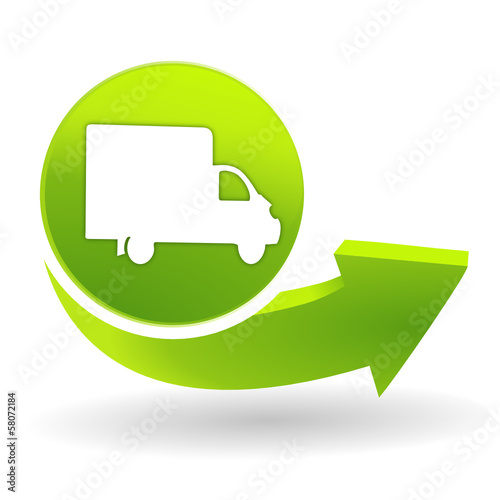 livraison sur symbole vert