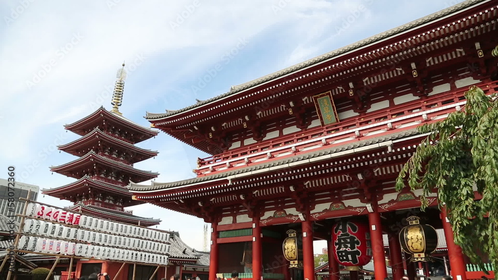 浅草寺 宝蔵門と五重塔 浅草寺 宝蔵門と五重塔