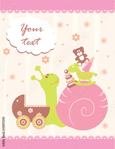 Baby arrival announcement card