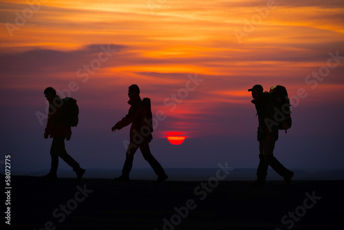 Hikers silhouette