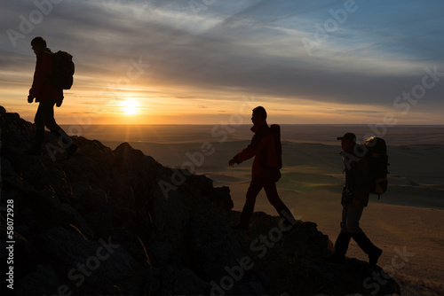 Hikers silhouette