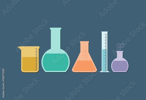 flat laboratory glassware