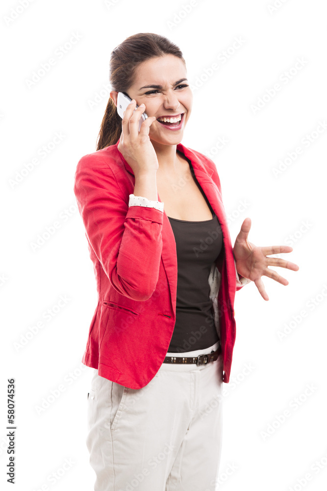 Fototapeta premium Business woman talking at phone