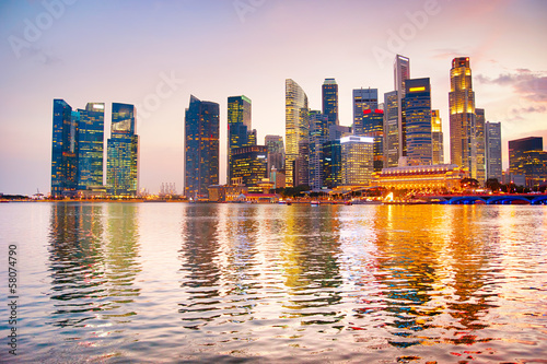 Canvas Print Singapore skyline