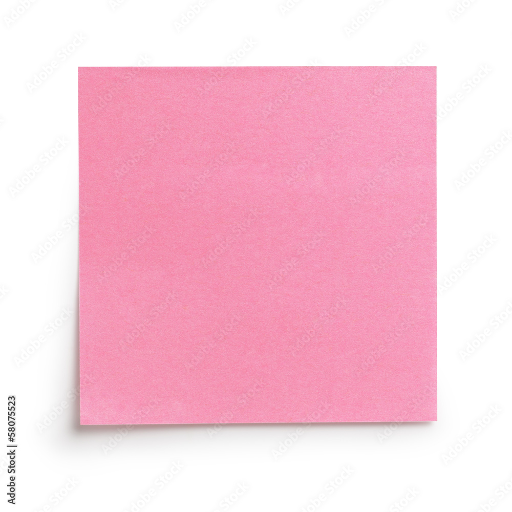 pink sticky note with shadow pink sticky note with shadow