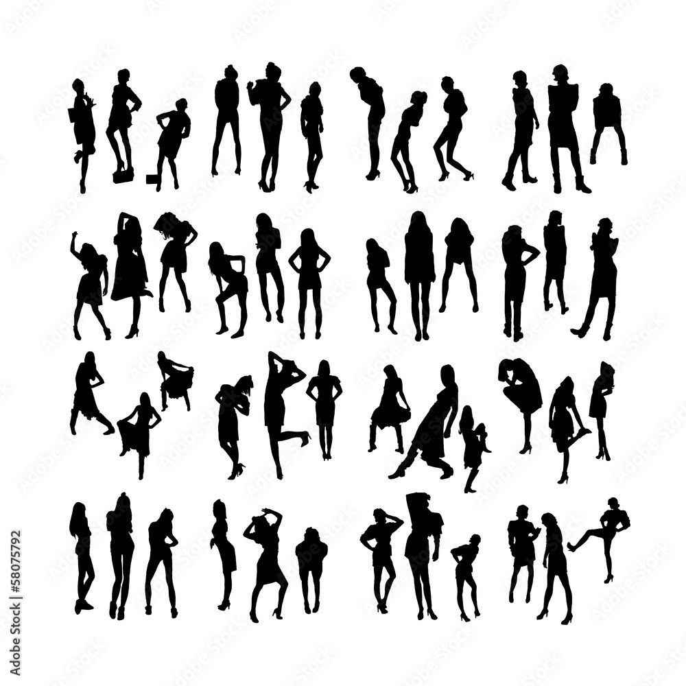 Vector Fashion Model Silhouettes. Part 4.