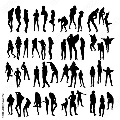 Vector Fashion Model Silhouettes. Part 1.