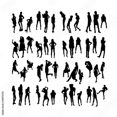 Vector Fashion Model Silhouettes. Part 4.