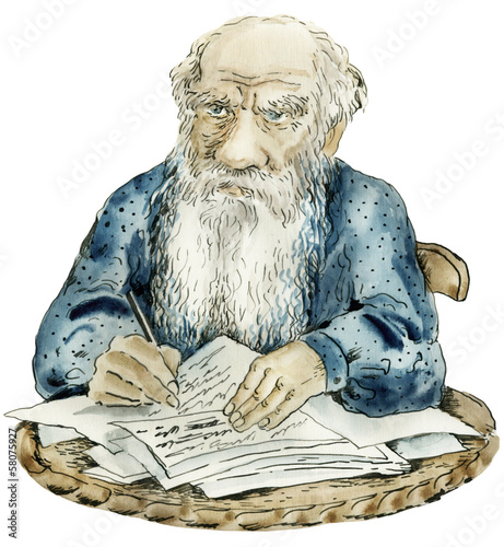 Leo Tolstoy Caricature portrait