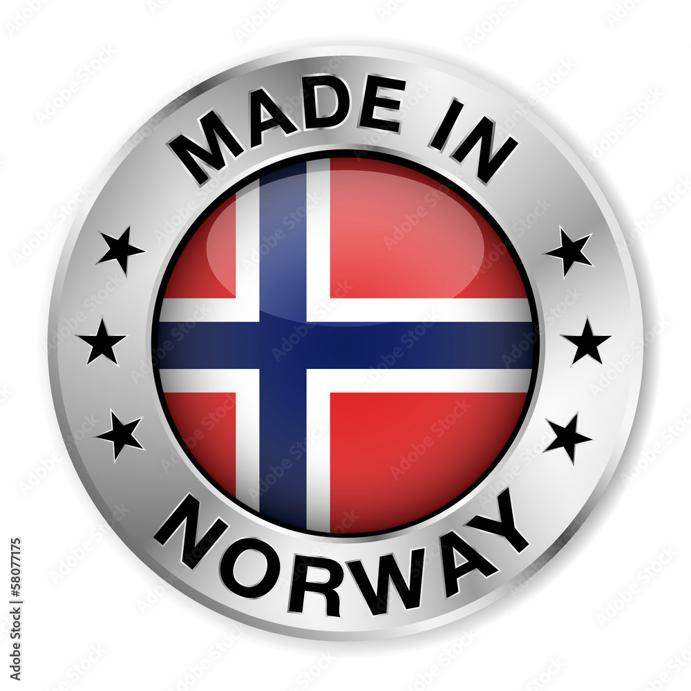Made In Norway Silver Badge Made In Norway Silver Badge