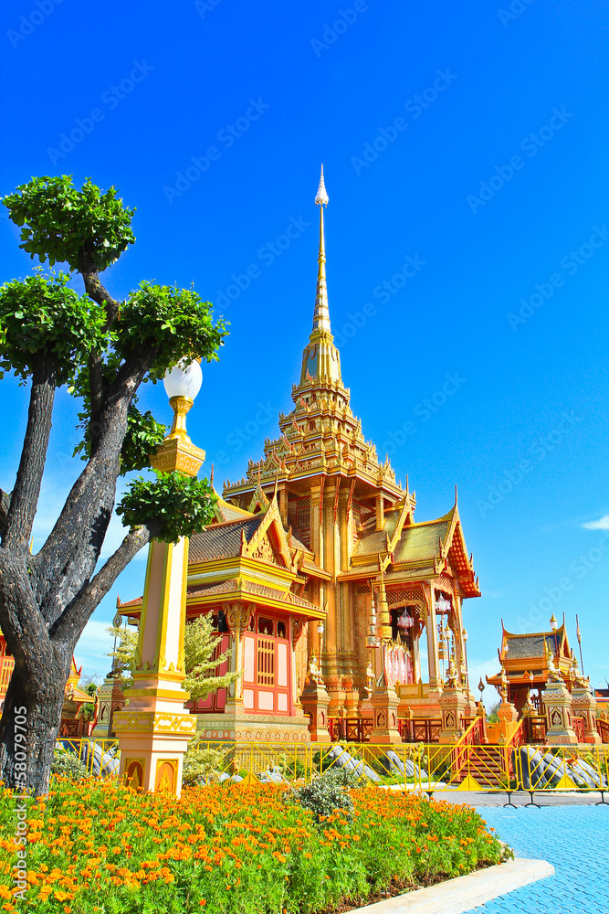Thai Royal Crematorium in Bangkok Thailand - obrazy, fototapety, plakaty 
