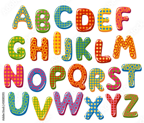 Colorful alphabet letters