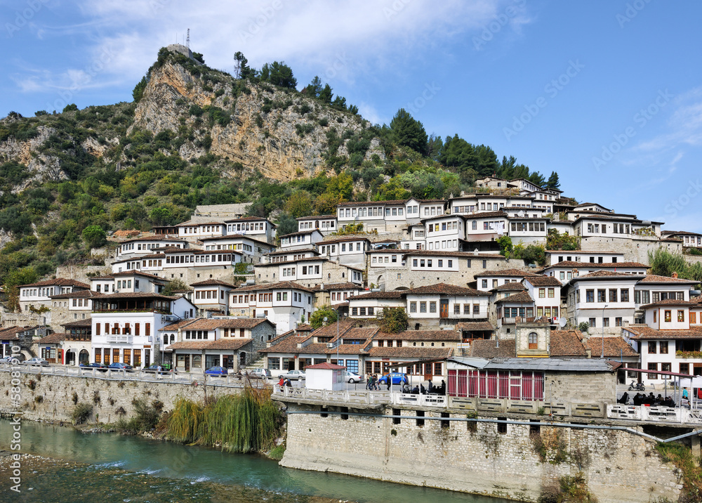 Ottoman houses in the Mangalemi district of Berat